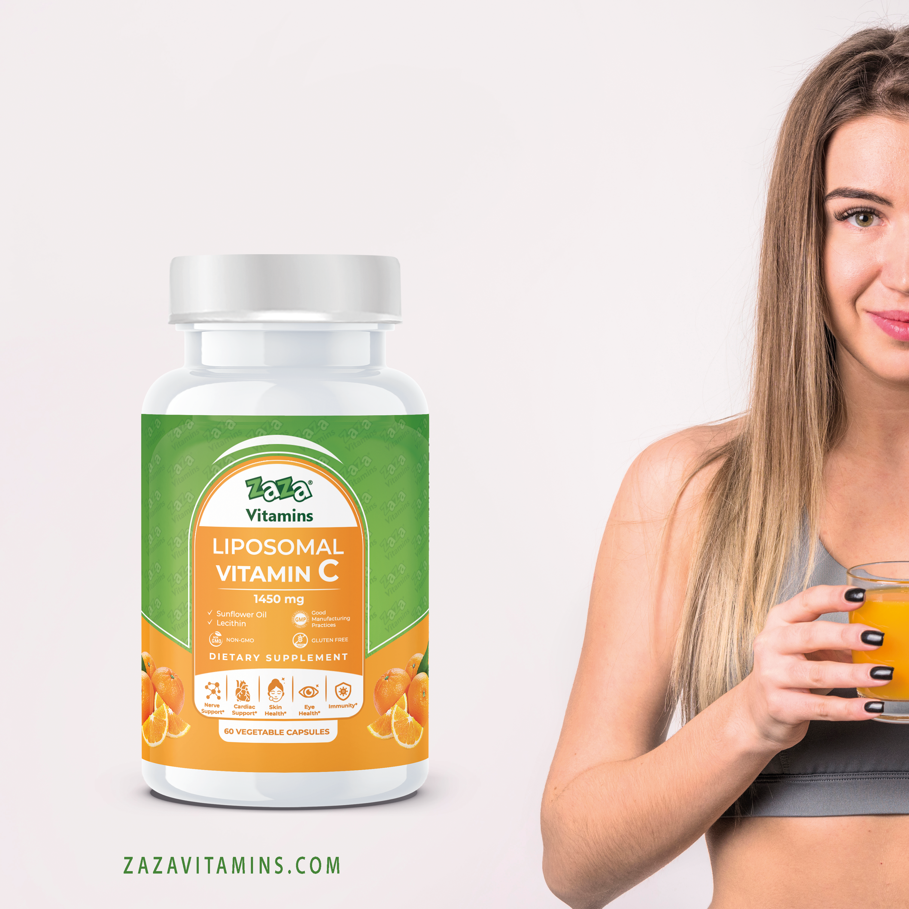 Vitamin C Liposomal VEGETABLE 60 CAPSULES 1450mg