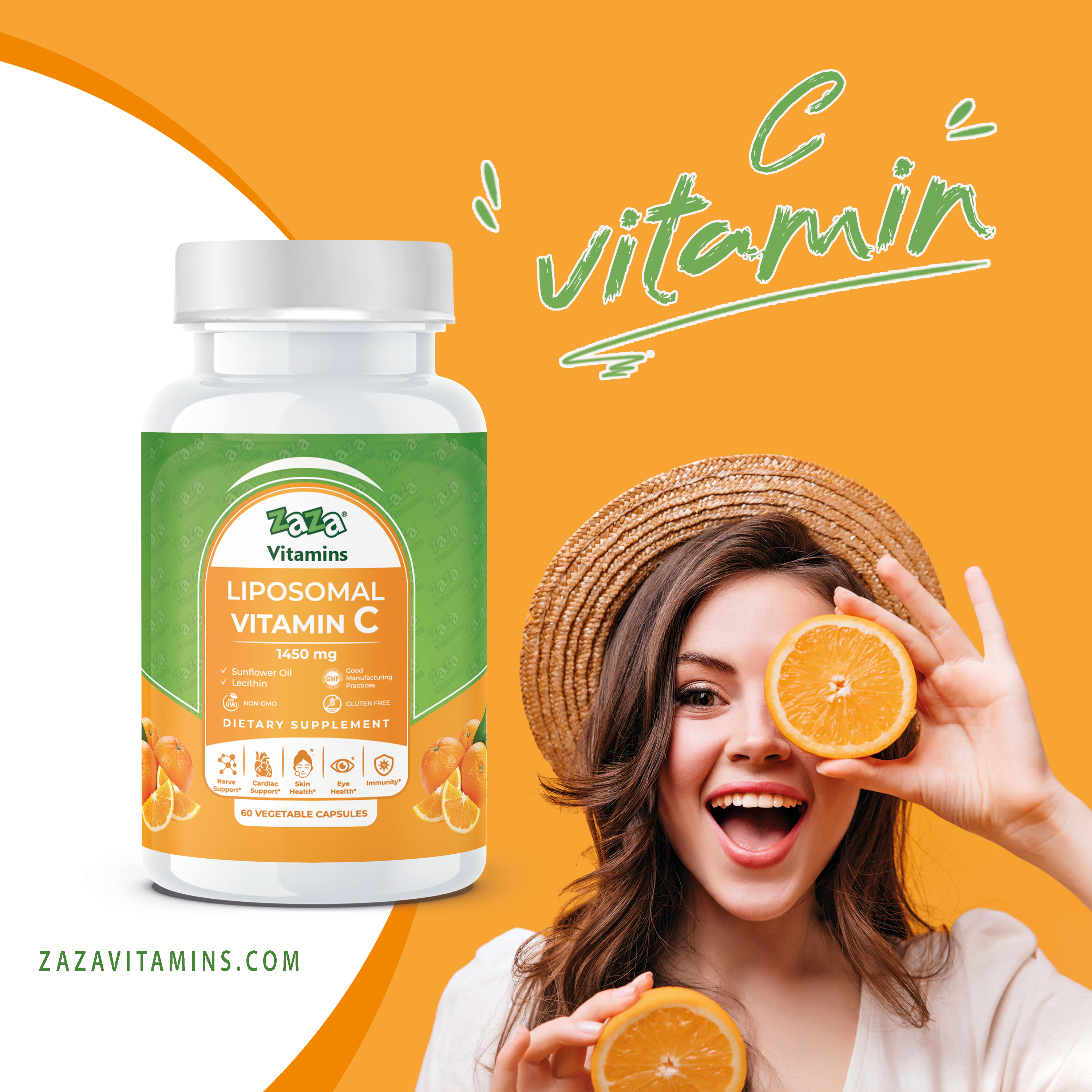 Vitamin C Liposomal VEGETABLE 60 CAPSULES 1450mg