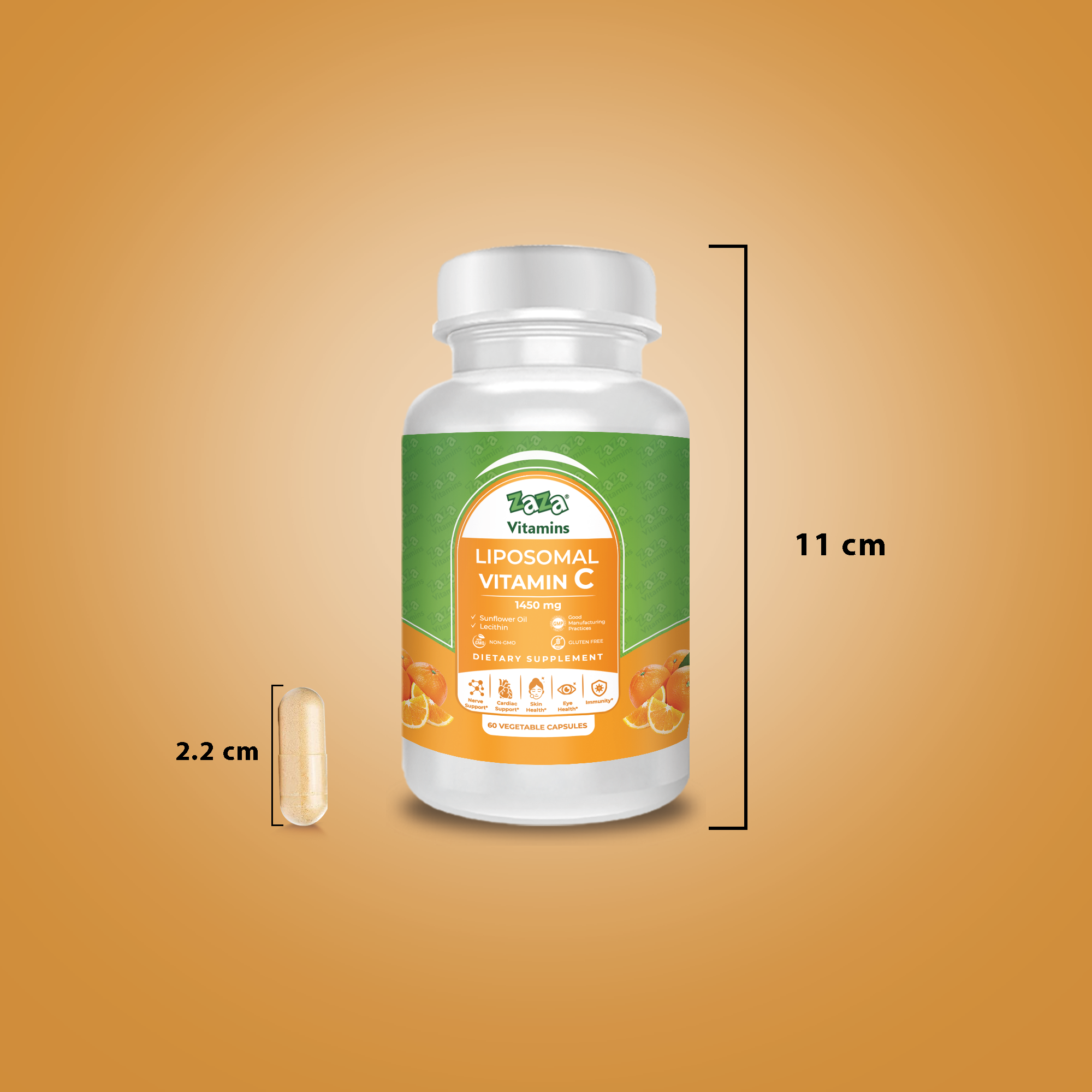 Vitamin C Liposomal VEGETABLE 60 CAPSULES 1450mg